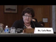 Carla Mann Testifies Before the Senate Committee on Indian Affairs on S. 2842