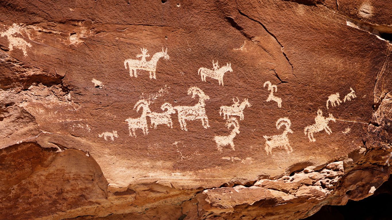 Indian Cave Painting Petroglyph